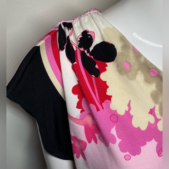 New York & Company Floral One Shoulder Dress - Picture 3 of 5